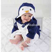 Pinguim bonito Projetado, Unisex Bebê Dos Desenhos Animados Animal Fleece Pijama Pijamas Pijamas Engrosse Treino, 95% Flanela &amp; 5% Algodão